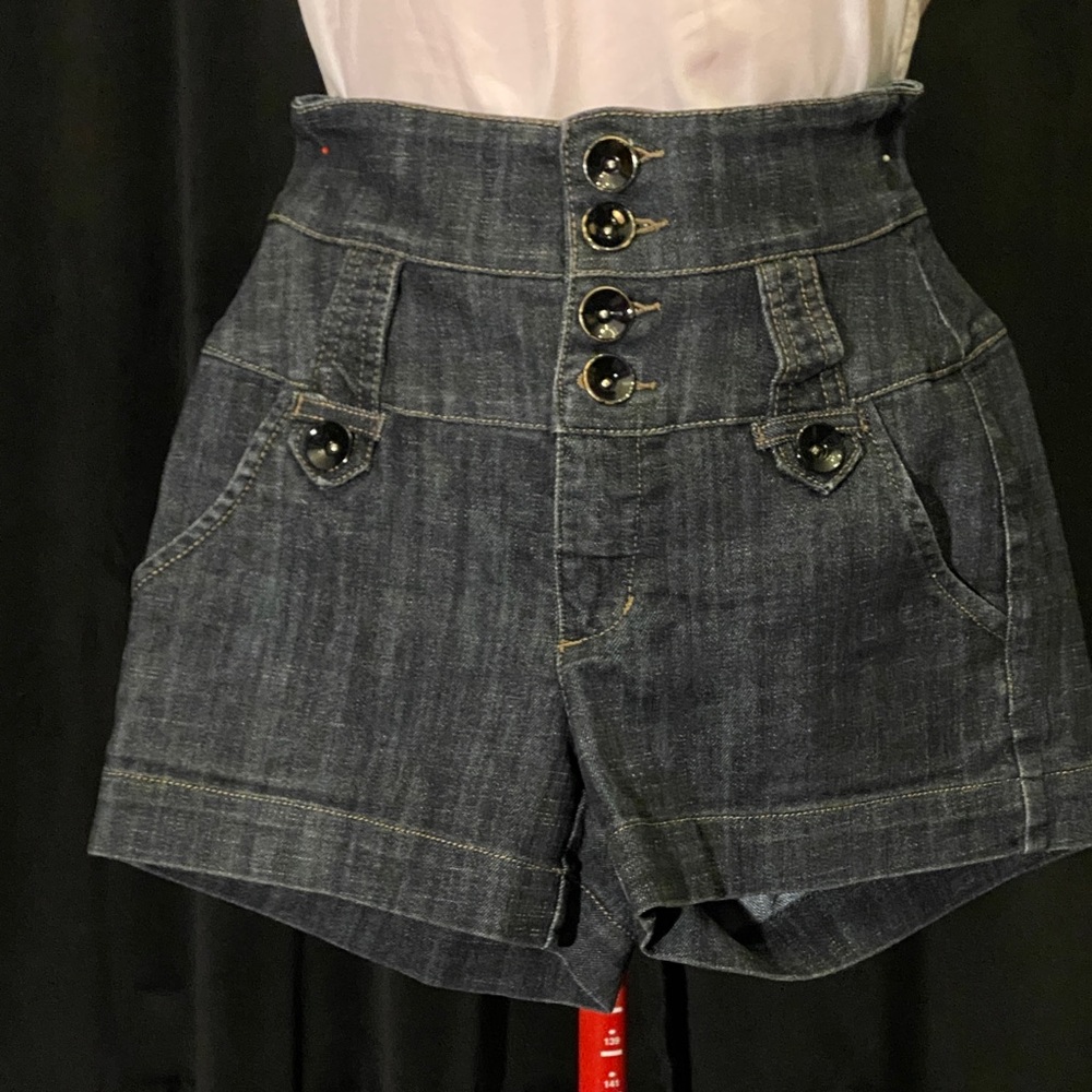 high waisted jean shorts